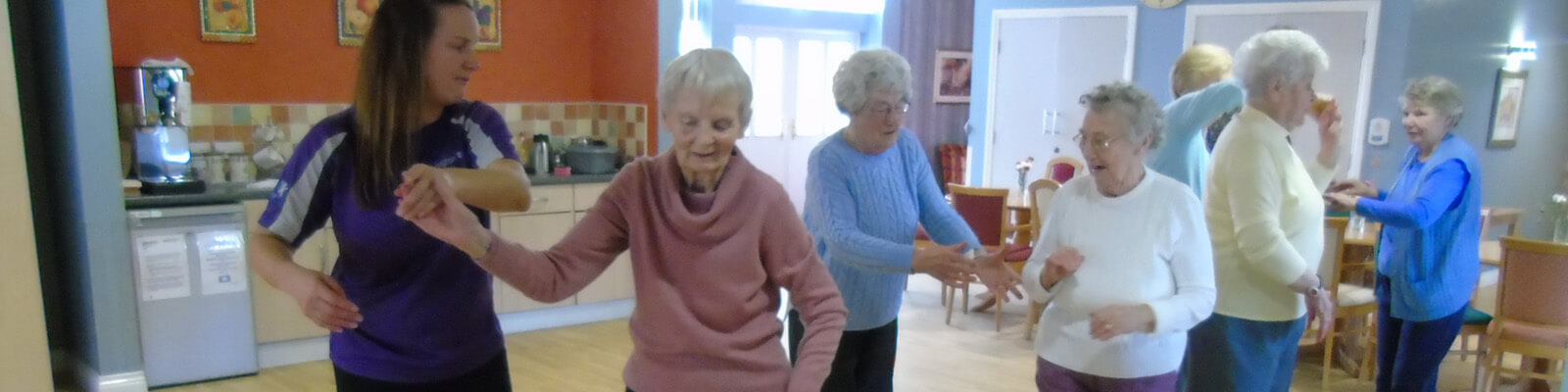 residents taking part in a dance