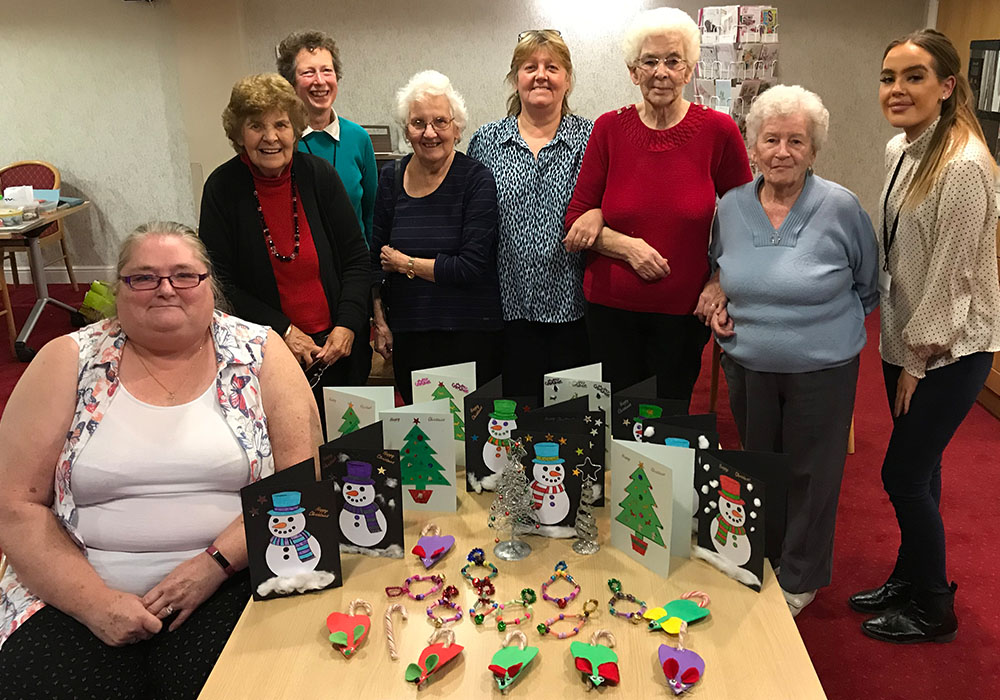 the crafts group at Dinsdale Court