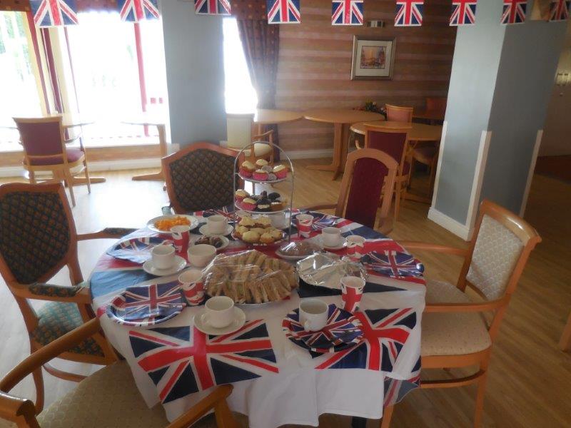 tea laid out at Dalkeith House