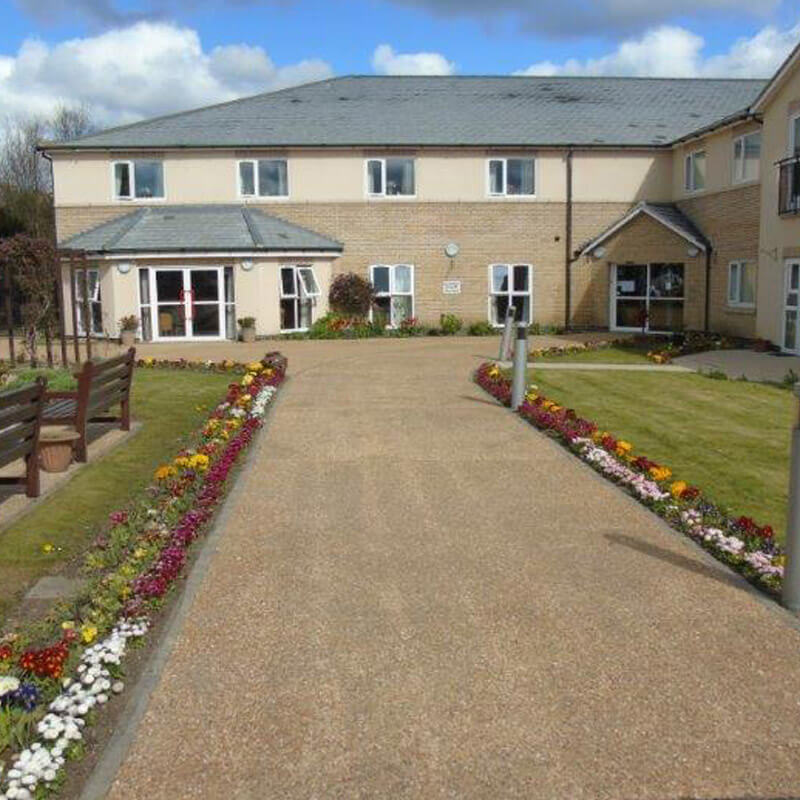 the outside of a sheltered housing building