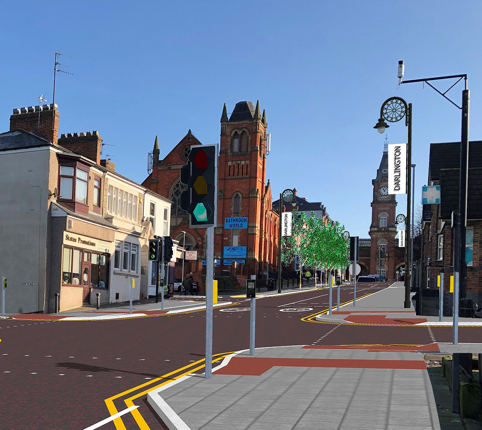 Artists impression of Victoria road after refurbishment