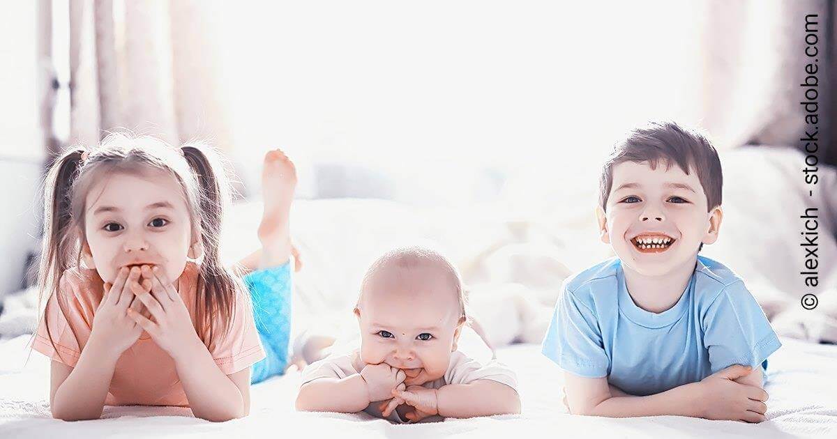 Three children - fostering image