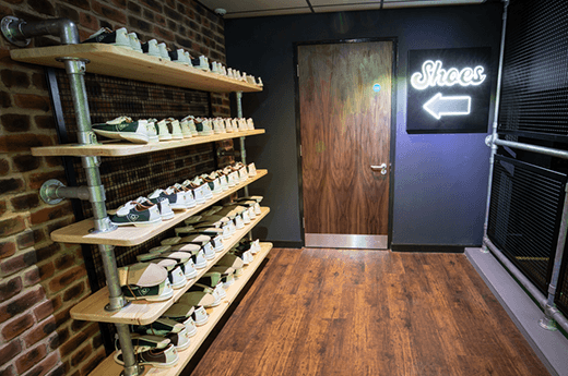 a view of the shoe locker
