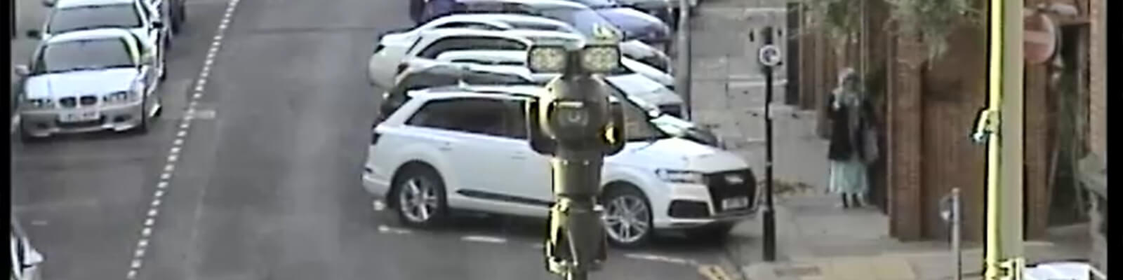A still from a CCTV camera showing another CCTV camera