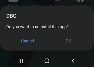 Android app uninstallation