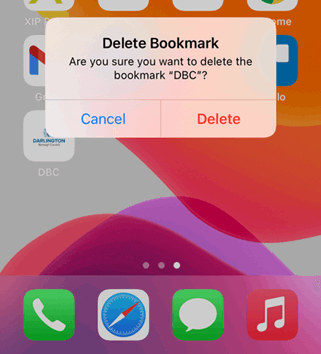 Uninstalling the app on IOS