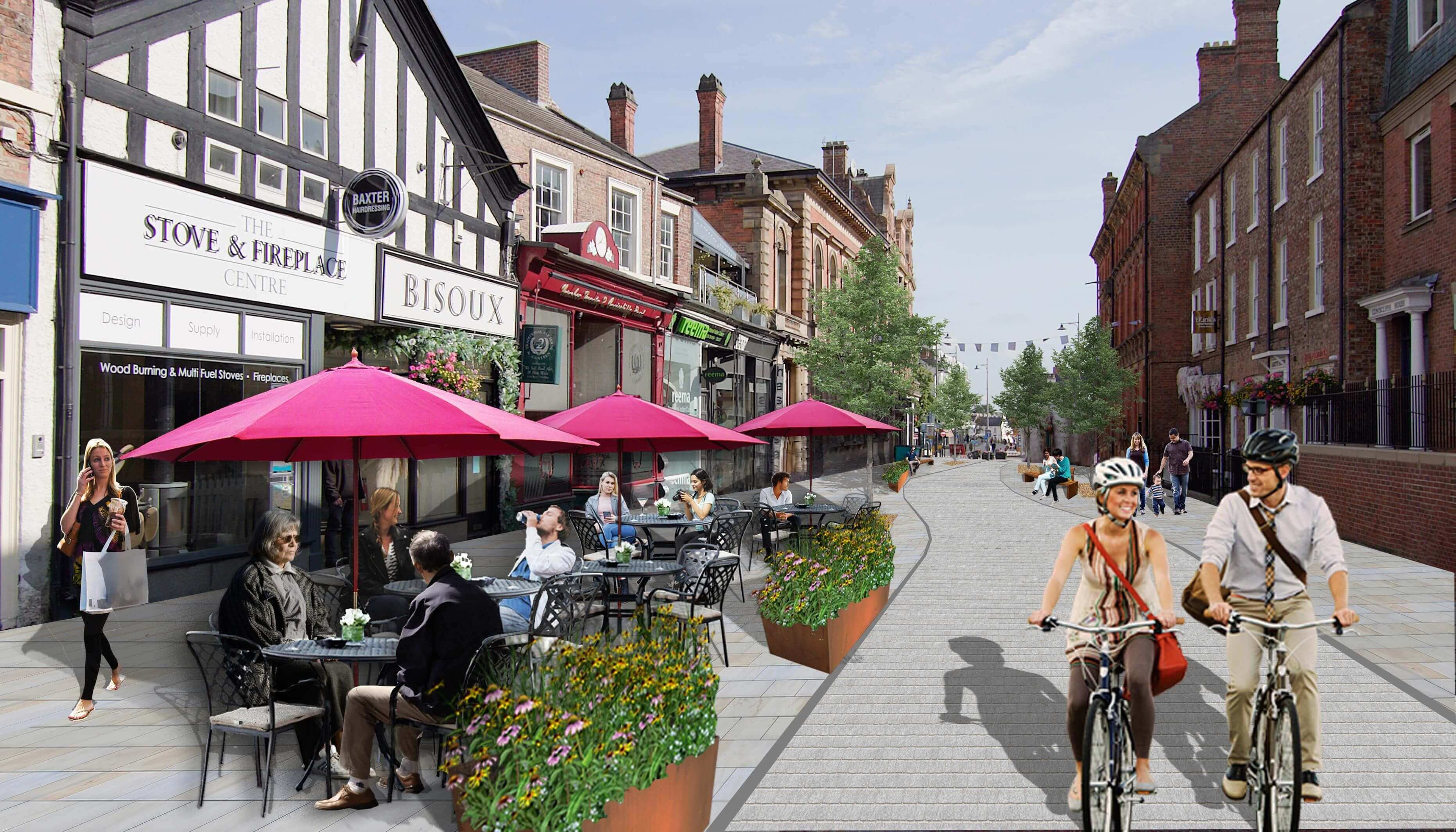 Artist impression of the proposals for Coniscliffe Road