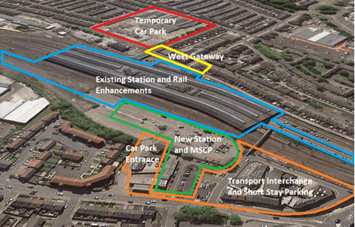 Station Improvements Site Plan For Key Parts Of Project