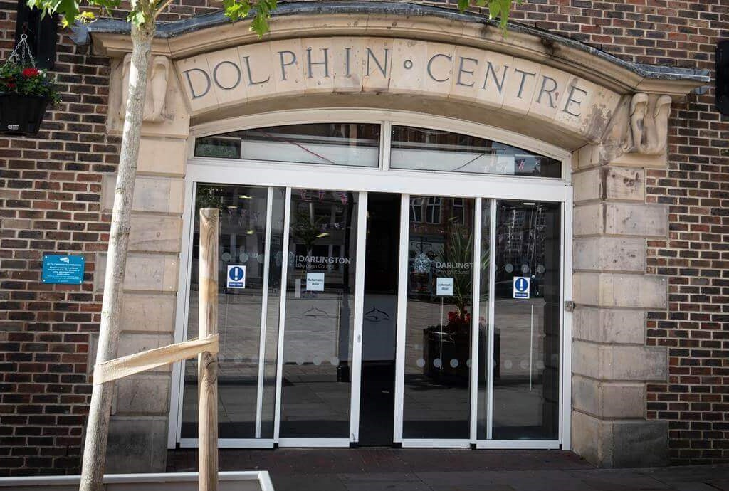 Main entrance into the Dolphin Centre