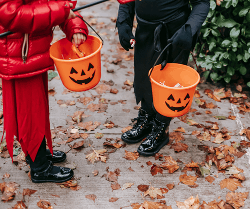 Photo of children trick or treating
