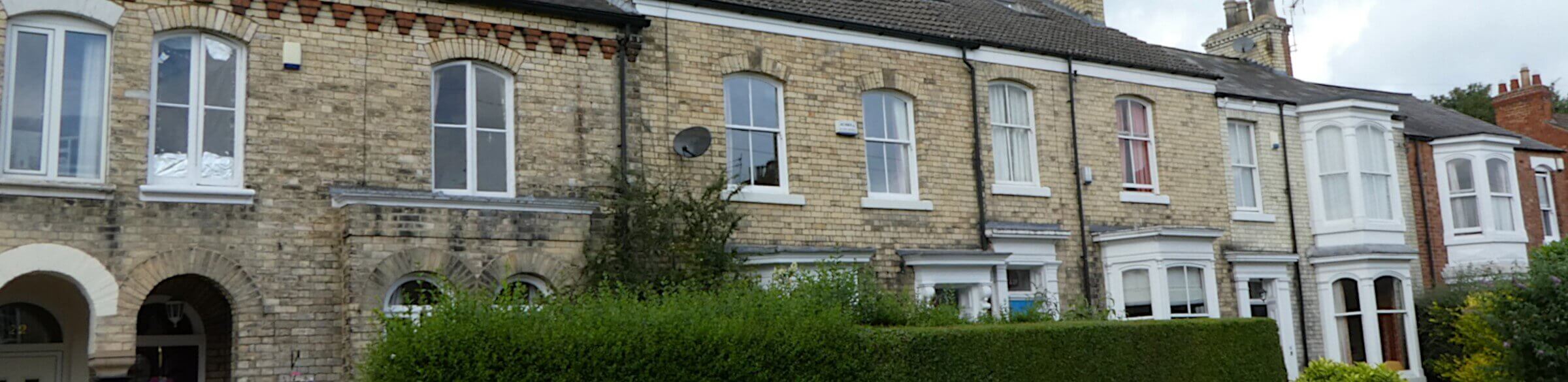 A row of town houses