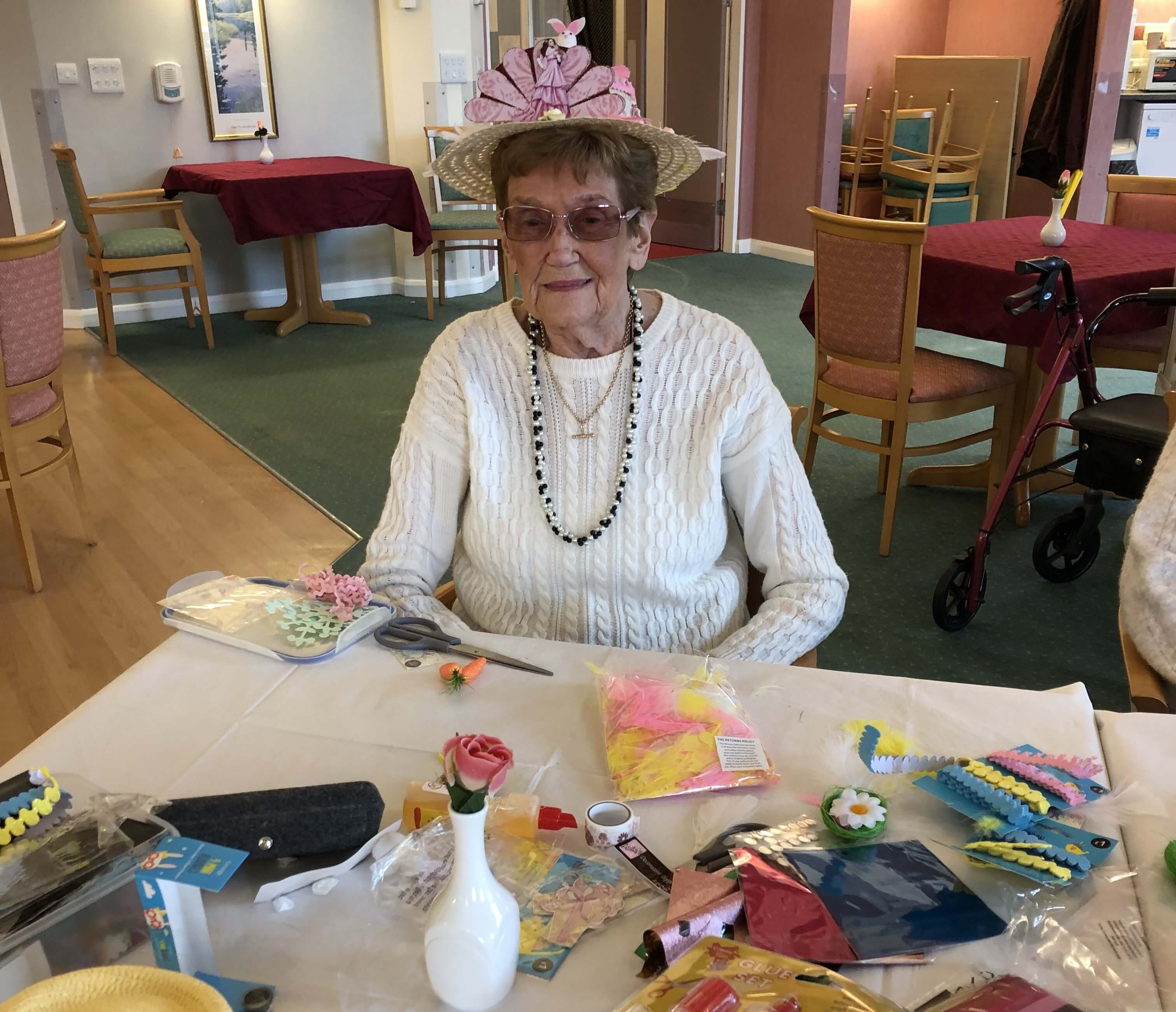 Easter bonnet making