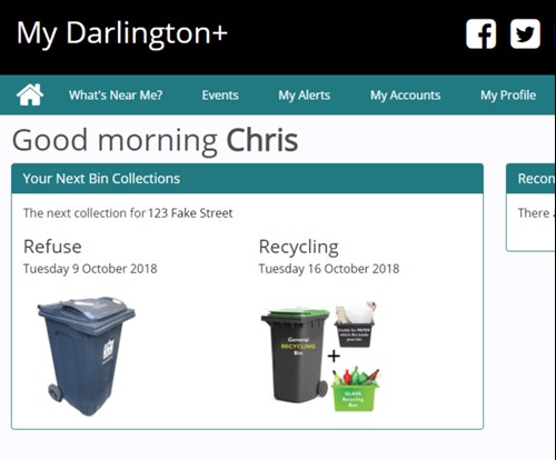 MD+ Showing refuse and recycling collection