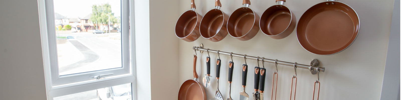 inside a new build decorated kitchen