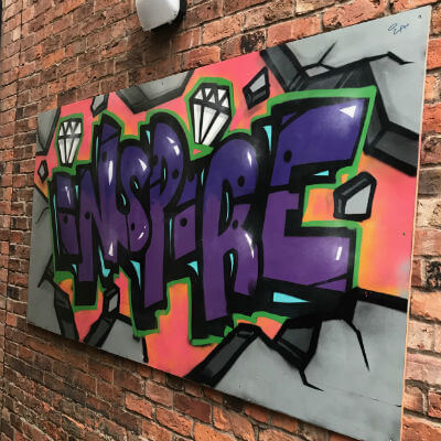 Art work from our young people’s Graffiti Project