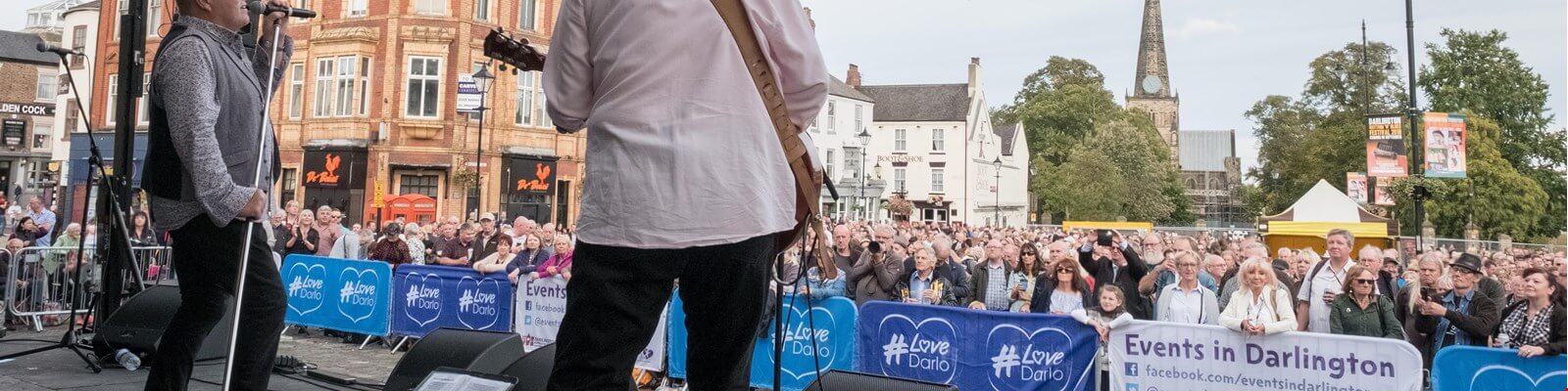 View from the stage during a concert in the market square