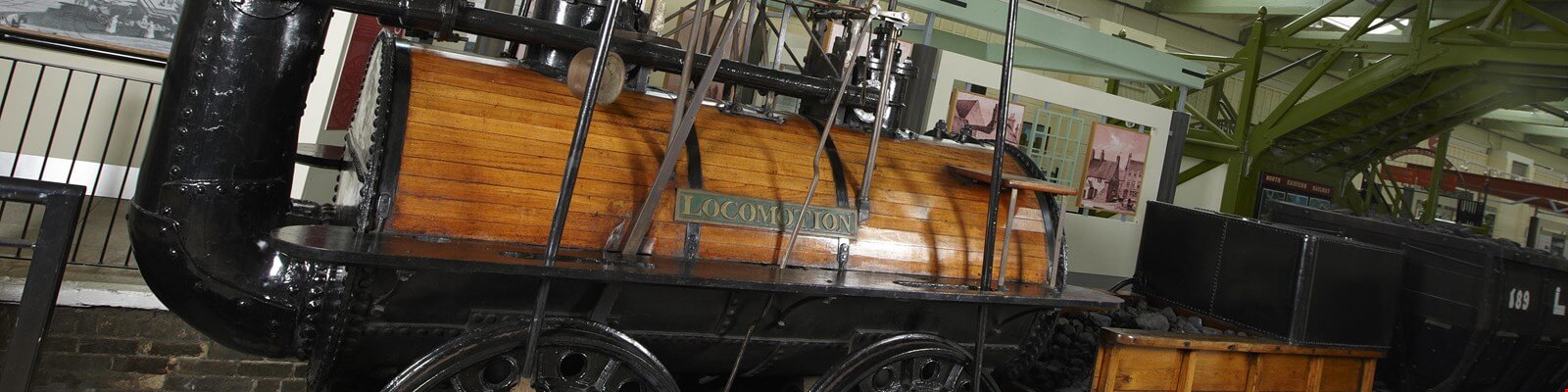 Locomotion one on display at Head of steam museum