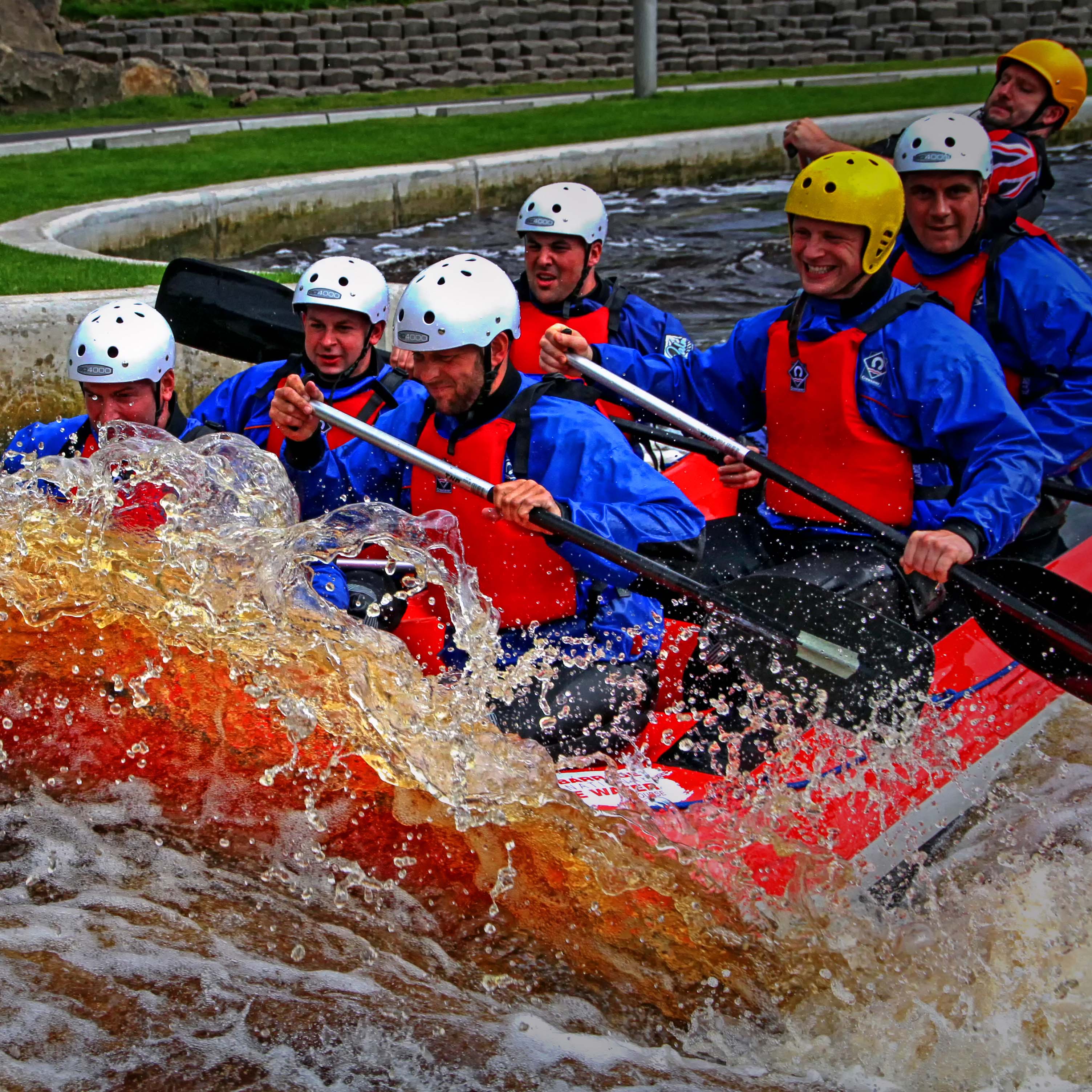 Rafting at tees barrage