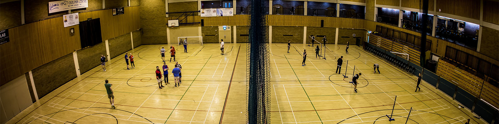 an aerial view of the Dolphin centre courts 