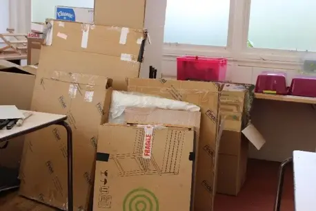 Lots of packing boxes for moving